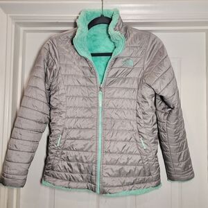 The North Face Reversible Puffer Sherpa jacket, sz large
